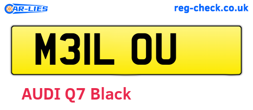 M31LOU are the vehicle registration plates.