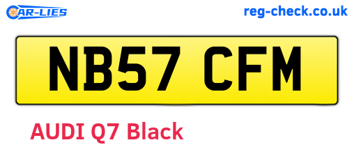 NB57CFM are the vehicle registration plates.