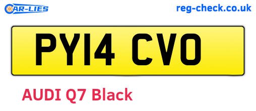 PY14CVO are the vehicle registration plates.