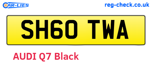 SH60TWA are the vehicle registration plates.