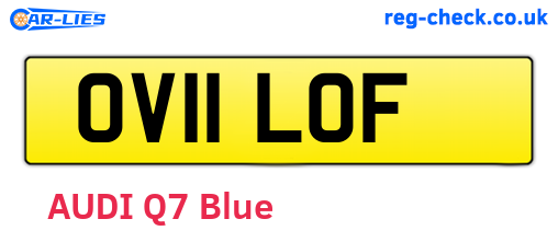 OV11LOF are the vehicle registration plates.