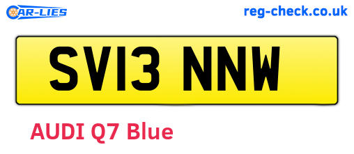 SV13NNW are the vehicle registration plates.