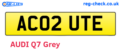 AC02UTE are the vehicle registration plates.