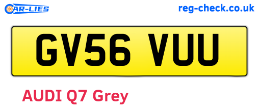 GV56VUU are the vehicle registration plates.