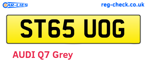 ST65UOG are the vehicle registration plates.