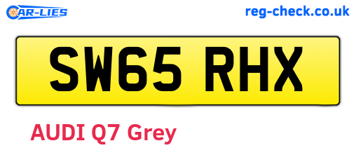 SW65RHX are the vehicle registration plates.