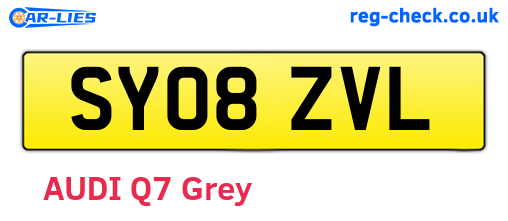 SY08ZVL are the vehicle registration plates.
