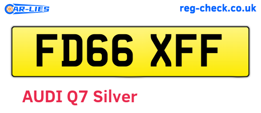 FD66XFF are the vehicle registration plates.