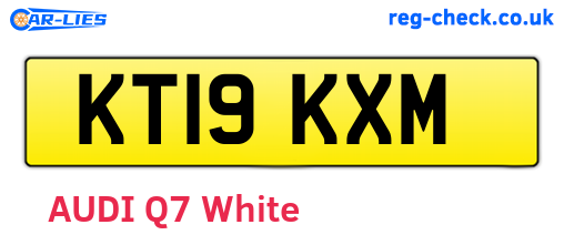 KT19KXM are the vehicle registration plates.