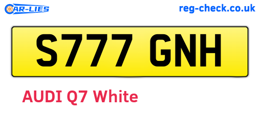 S777GNH are the vehicle registration plates.