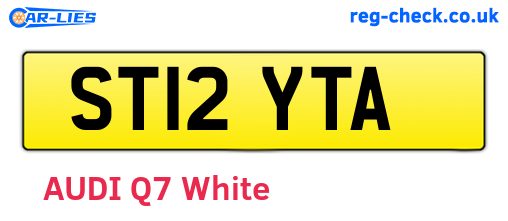 ST12YTA are the vehicle registration plates.