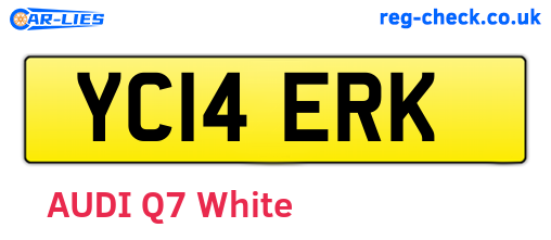 YC14ERK are the vehicle registration plates.
