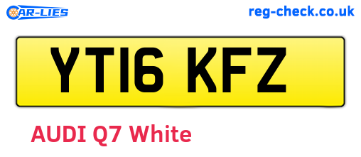 YT16KFZ are the vehicle registration plates.