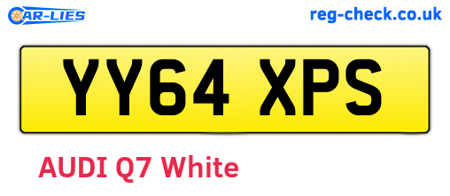 YY64XPS are the vehicle registration plates.