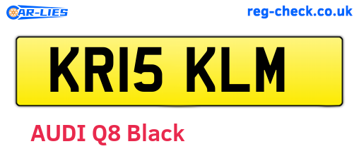 KR15KLM are the vehicle registration plates.