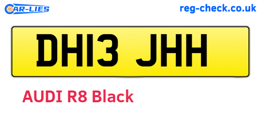 DH13JHH are the vehicle registration plates.