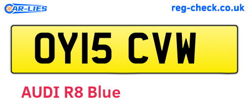 OY15CVW are the vehicle registration plates.