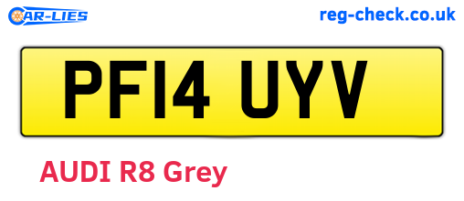 PF14UYV are the vehicle registration plates.