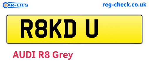 R8KDU are the vehicle registration plates.