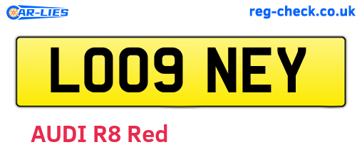 LO09NEY are the vehicle registration plates.