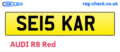 SE15KAR are the vehicle registration plates.