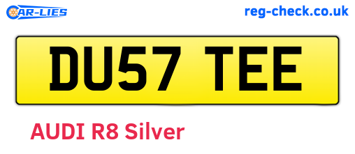DU57TEE are the vehicle registration plates.