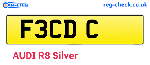 F3CDC are the vehicle registration plates.