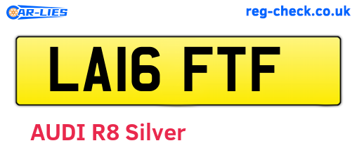 LA16FTF are the vehicle registration plates.