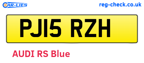 PJ15RZH are the vehicle registration plates.