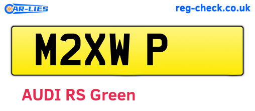 M2XWP are the vehicle registration plates.