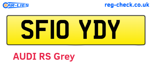 SF10YDY are the vehicle registration plates.