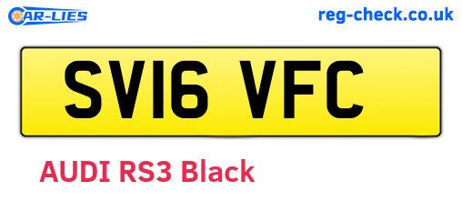 SV16VFC are the vehicle registration plates.