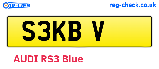 S3KBV are the vehicle registration plates.
