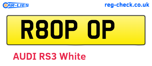 R80POP are the vehicle registration plates.