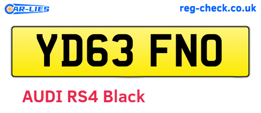 YD63FNO are the vehicle registration plates.