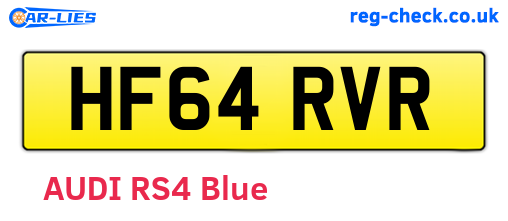 HF64RVR are the vehicle registration plates.
