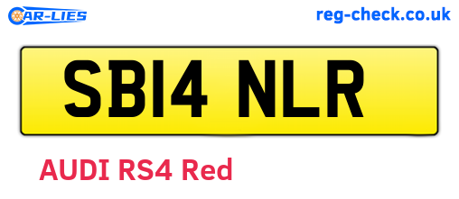 SB14NLR are the vehicle registration plates.