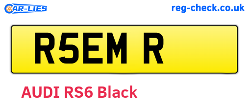 R5EMR are the vehicle registration plates.