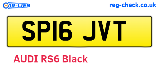SP16JVT are the vehicle registration plates.