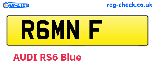 R6MNF are the vehicle registration plates.