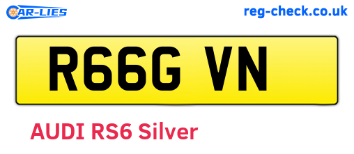 R66GVN are the vehicle registration plates.