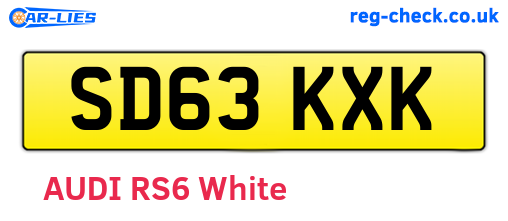 SD63KXK are the vehicle registration plates.