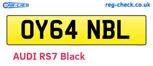 OY64NBL are the vehicle registration plates.