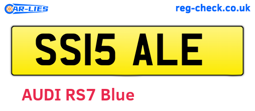 SS15ALE are the vehicle registration plates.