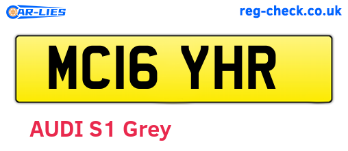 MC16YHR are the vehicle registration plates.