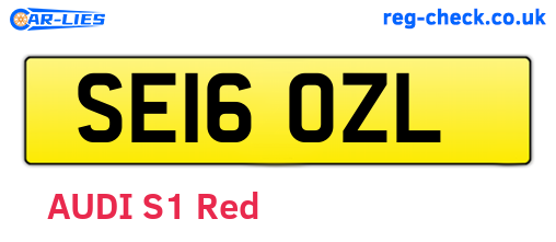 SE16OZL are the vehicle registration plates.