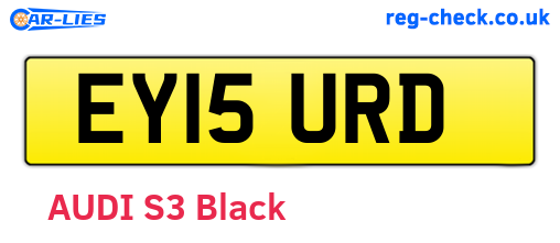 EY15URD are the vehicle registration plates.
