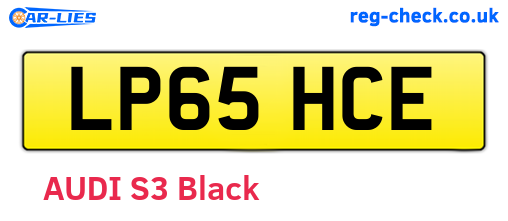 LP65HCE are the vehicle registration plates.