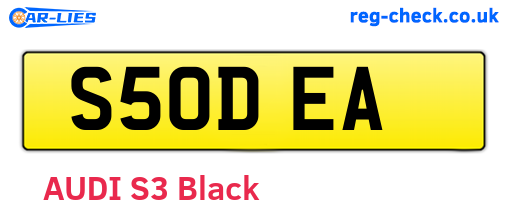 S50DEA are the vehicle registration plates.