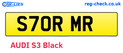 S70RMR are the vehicle registration plates.